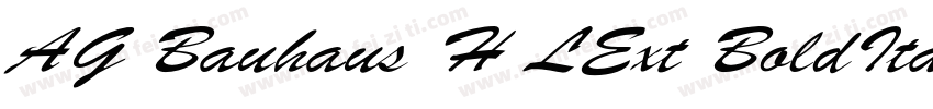 AG Bauhaus H LExt BoldItalic字体转换
